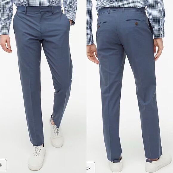 J.CREW Dress Pants Mens 29 x 32 Blue Tapered NEW Thompson AP879 - Picture 1 of 14